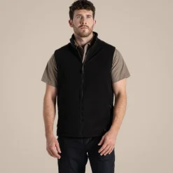 Expert Mens Corey Fleece Vest | Black