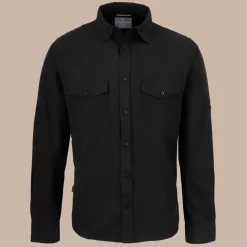 Expert Mens Kiwi Long Sleeved Shirt | Black