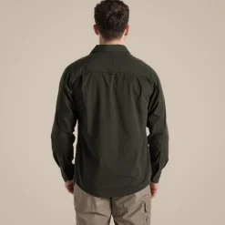 Expert Mens Kiwi Long Sleeved Shirt | Dark Cedar Green