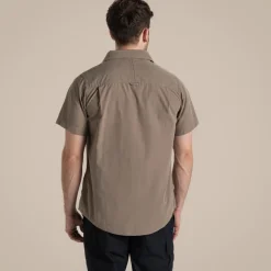 Expert Mens Kiwi Short Sleeved Shirt | Pebble