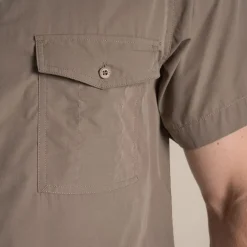 Expert Mens Kiwi Short Sleeved Shirt | Pebble