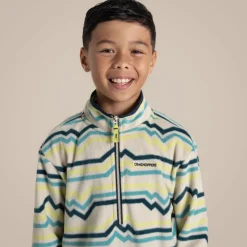 Kid's Bachas Half Zip Fleece | Key Lime Print
