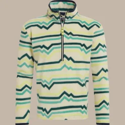 Kid's Bachas Half Zip Fleece | Key Lime Print