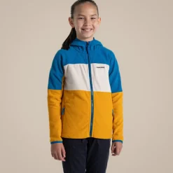 Kid's Bindloe Hooded Fleece Jacket | Howlite Blue / Warbler Yellow