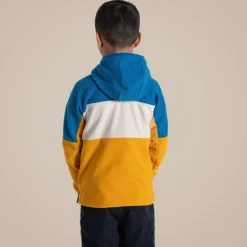 Kid's Bindloe Hooded Fleece Jacket | Howlite Blue / Warbler Yellow