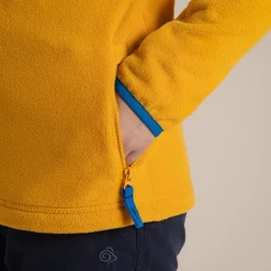 Kid's Bindloe Hooded Fleece Jacket | Howlite Blue / Warbler Yellow