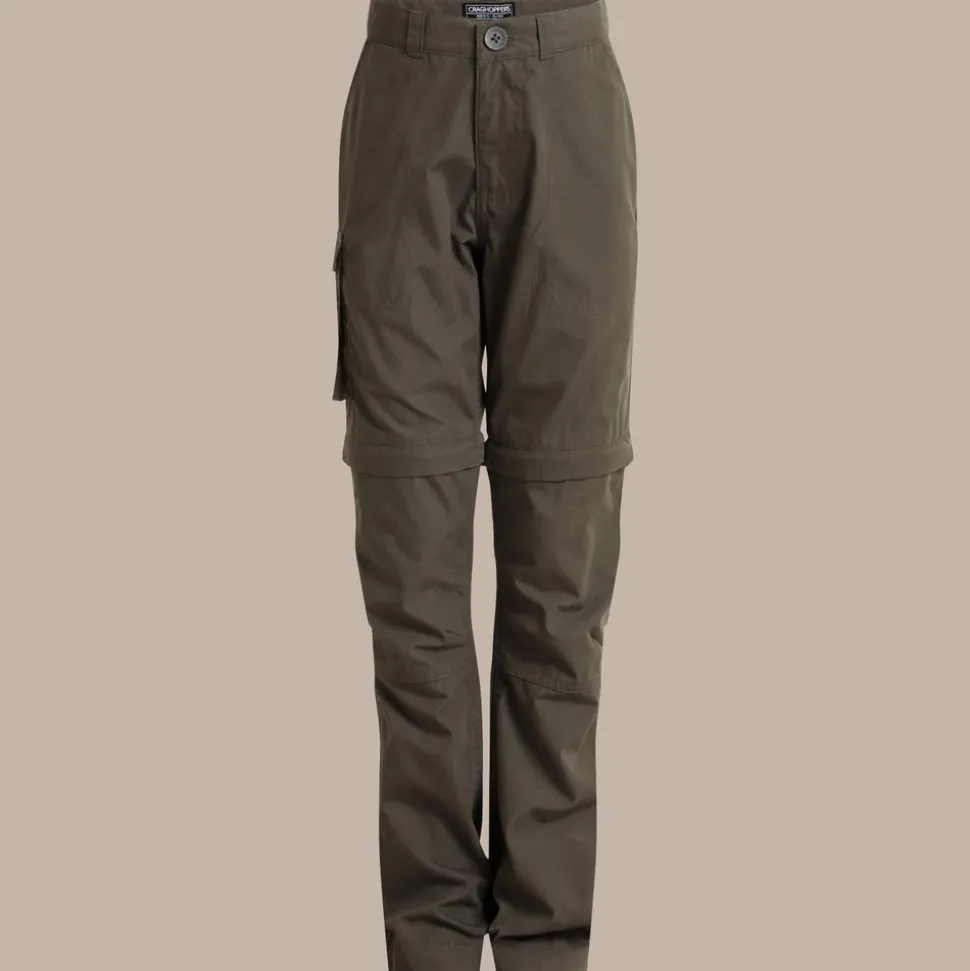 Kid's Kiwi Cargo II Convertible Trousers | Woodland Green
