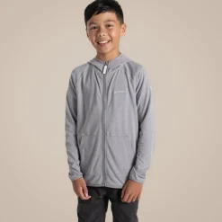 Kids' Nosilife Frey Hooded Jacket | Soft Grey Marl