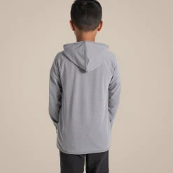 Kids' Nosilife Frey Hooded Jacket | Soft Grey Marl