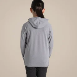 Kids' Nosilife Frey Hooded Jacket | Soft Grey Marl