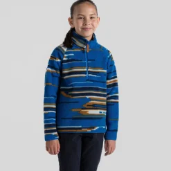Kid's Tivoli Half Zip | Titan Blue Print