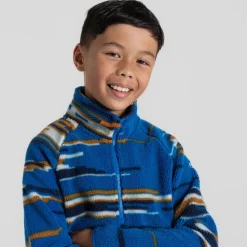 Kid's Tivoli Half Zip | Titan Blue Print