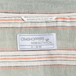 Men's Argino Short Sleeved Shirt | Lichen Green Stripe