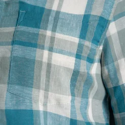 Men's Argino Short Sleeved Shirt | Tranquil Blue Check