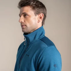 Men's Blake Half Zip Fleece | Poseidon Blue