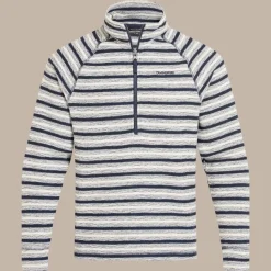 Men's Bonan Half Zip Fleece | Blue Navy Stripe