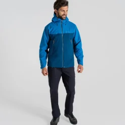 Men's Diggory Stretch Waterproof Jacket | Howlite Blue / Poseidon Blue