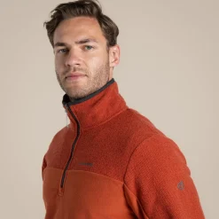 Men's Javi Half Zip Fleece | Red Beach