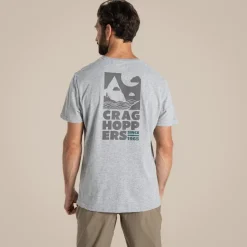 Men's Lucent Short Sleeved T-Shirt | Soft Grey Marl Landscape