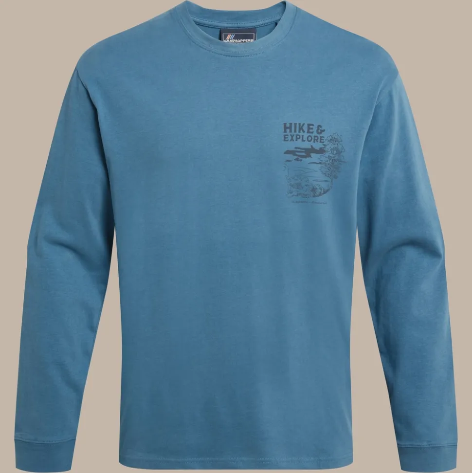 Men's National Trust Limestone Long Sleeved Top | Brisk Blue