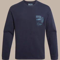 Men's National Trust Limestone Long Sleeved Top | Blue Navy