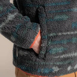 Men's National Trust Rawthey Half Zip Fleece | Woodland Green Print