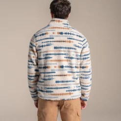Men's National Trust Rawthey Half Zip Fleece | Ecru Print
