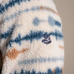 Men's National Trust Rawthey Half Zip Fleece | Ecru Print