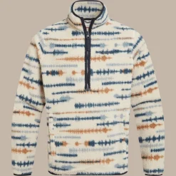 Men's National Trust Rawthey Half Zip Fleece | Ecru Print