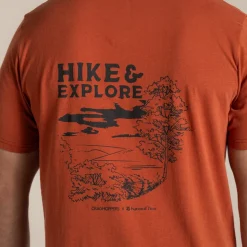 Men's National Trust Sabden Short Sleeved T-Shirt | Red Beach