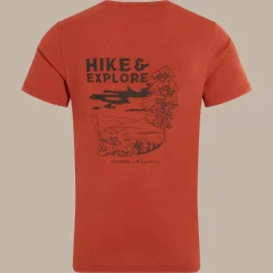 Men's National Trust Sabden Short Sleeved T-Shirt | Red Beach