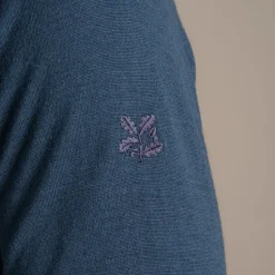 Men's National Trust Yewdale Long Sleeved Top | Blue Stone