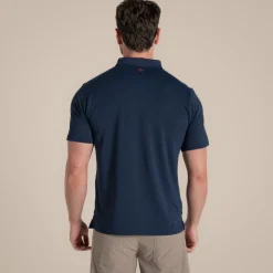 Men's NosiLife Bramshaw Golf Short Sleeved Polo Top | Blue Navy