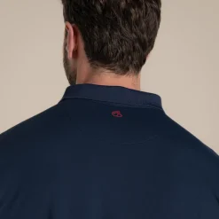 Men's NosiLife Bramshaw Golf Short Sleeved Polo Top | Blue Navy