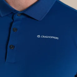 Men's NosiLife Bramshaw Golf Long Sleeved Polo Top | Deep Marina
