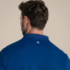 Men's NosiLife Bramshaw Golf Long Sleeved Polo Top | Deep Marina