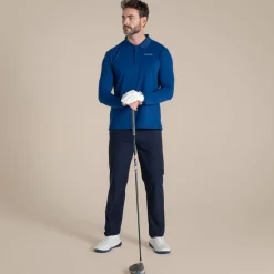 Men's NosiLife Bramshaw Golf Long Sleeved Polo Top | Deep Marina