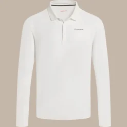 Men's NosiLife Bramshaw Golf Long Sleeved Polo Top | White