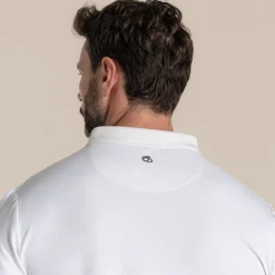 Men's NosiLife Bramshaw Golf Long Sleeved Polo Top | White