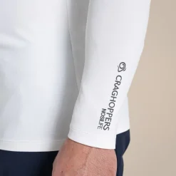 Men's NosiLife Golf Long Sleeved Mock Neck Top | White