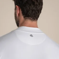 Men's NosiLife Golf Long Sleeved Mock Neck Top | White