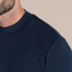 Men's NosiLife Golf Long Sleeved Mock Neck Top | Blue Navy