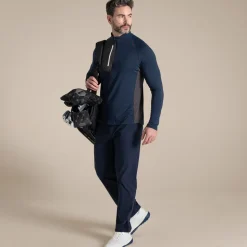 Men's NosiLife Goswick Golf Half Zip Top | Blue Navy