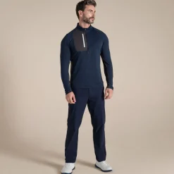Men's NosiLife Goswick Golf Half Zip Top | Blue Navy