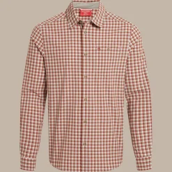 Men's NosiLife Nuoro Check Long Sleeved Shirt | Red Beach Check