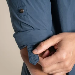 Men's NosiLife Nuoro Long Sleeved Shirt II | Blue Stone