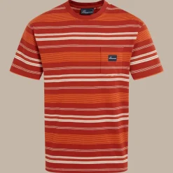 Men's Pointer Short Sleeved T-Shirt | Red Beach Stripe