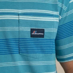 Men's Pointer Short Sleeved T-Shirt | Tranquil Blue Stripe