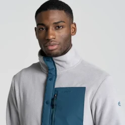 Men's Polartec Argo Full Zip Fleece | Soft Grey Marl
