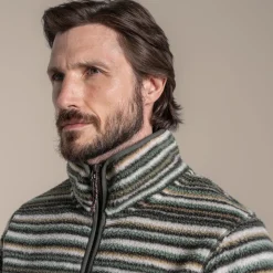 Men's Tatton II Half Zip Fleece | Woodland Green Print